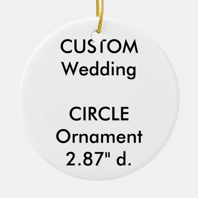 Custom Wedding ROUND Ornament Hanging Decoration (Front)