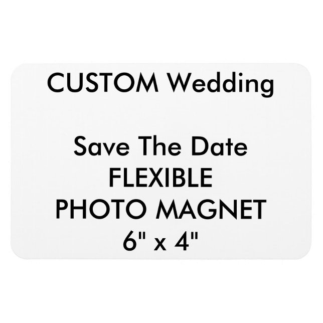 Custom Wedding Save The Date Photo Fridge Magnet (Horizontal)