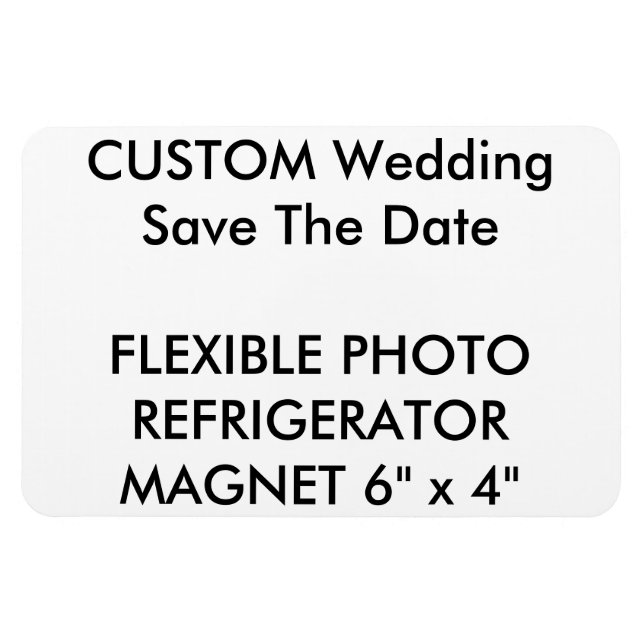Custom Wedding Save The Date Photo Fridge Magnet (Horizontal)