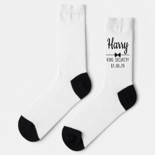  Custom Wedding Socks with Name and Wedding Date