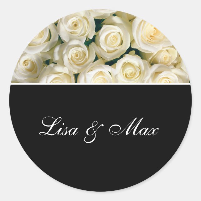 Custom Wedding Sticker Roses (Front)