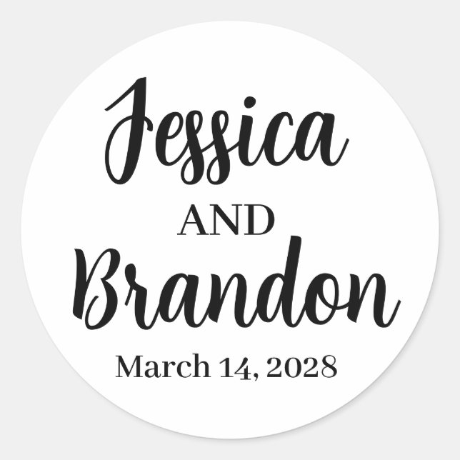 Custom Wedding Sticker WBL-01rdv1 (Front)