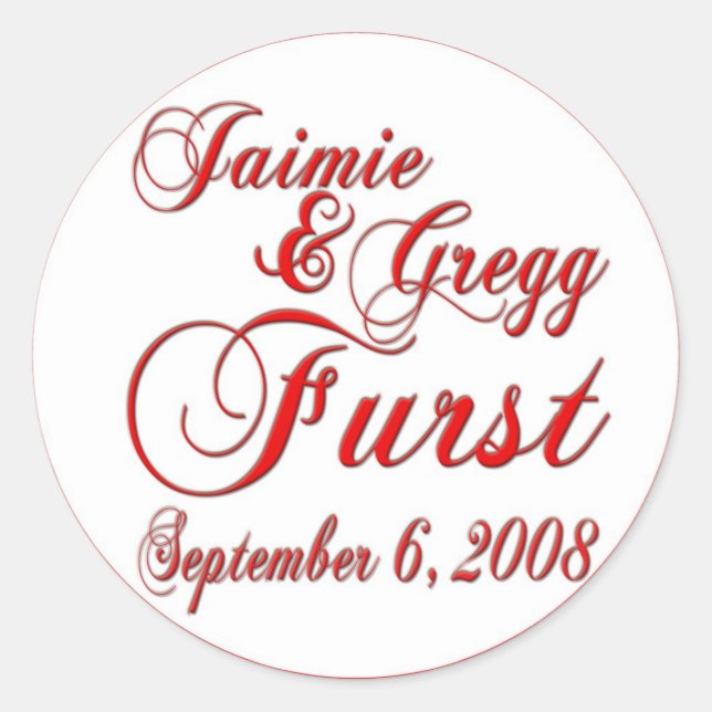 Custom Wedding Stickers (Front)