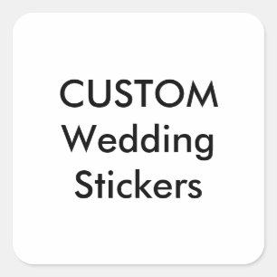 Custom Wedding Stickers 1.5" SQUARE GLOSSY, 20 pk.