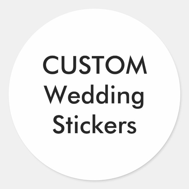 Custom Wedding Stickers 3" ROUND GLOSSY (6 pk.) (Front)