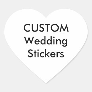 Custom Wedding Stickers HEART MATTE (20 pk.)