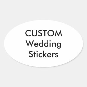Custom Wedding Stickers OVAL GLOSSY (4 pk.)