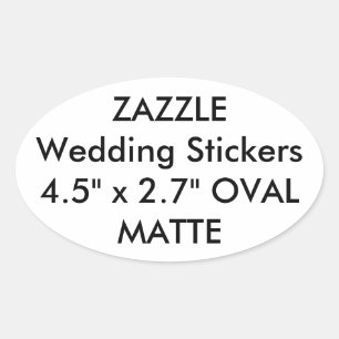 Custom Wedding Stickers OVAL MATTE (4 pk.)