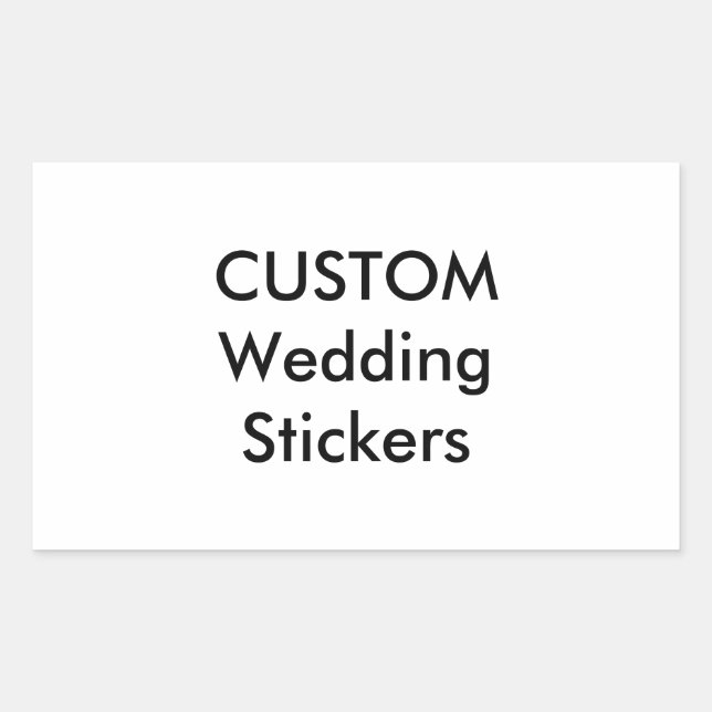 Custom Wedding Stickers RECTANGLE MATTE (4 pk.) (Front)