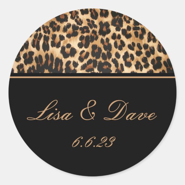 Custom Wedding Stickers Safari (Front)