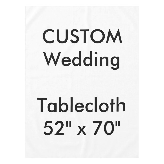 Custom Wedding Tablecloth 52" x 70" (Front)