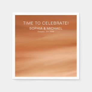 Custom Wedding Template Terracotta Autumn Fall  Napkin