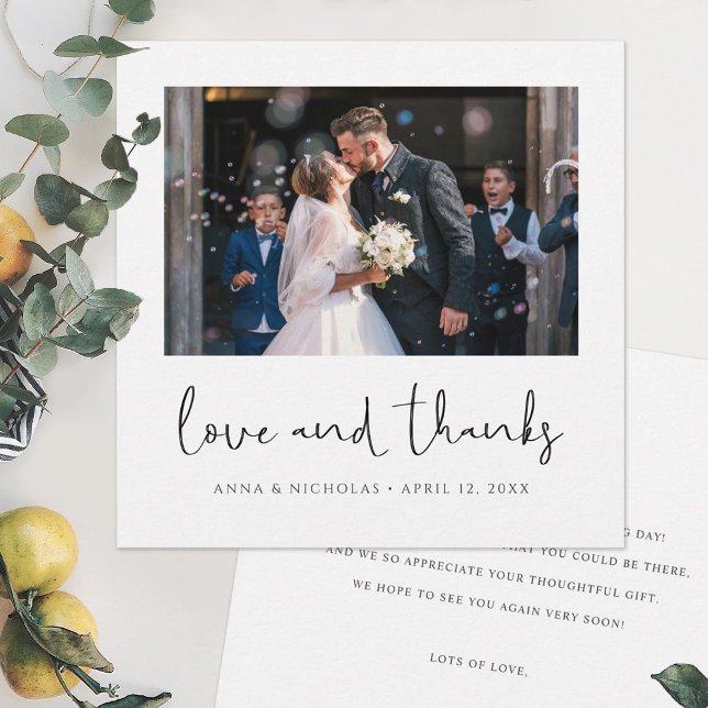 Custom Wedding Thank You Card with Photo (Creator Uploaded)