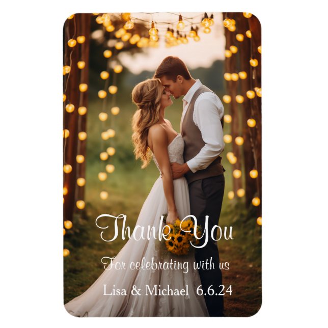 Custom Wedding Thank You Magnet (Vertical)