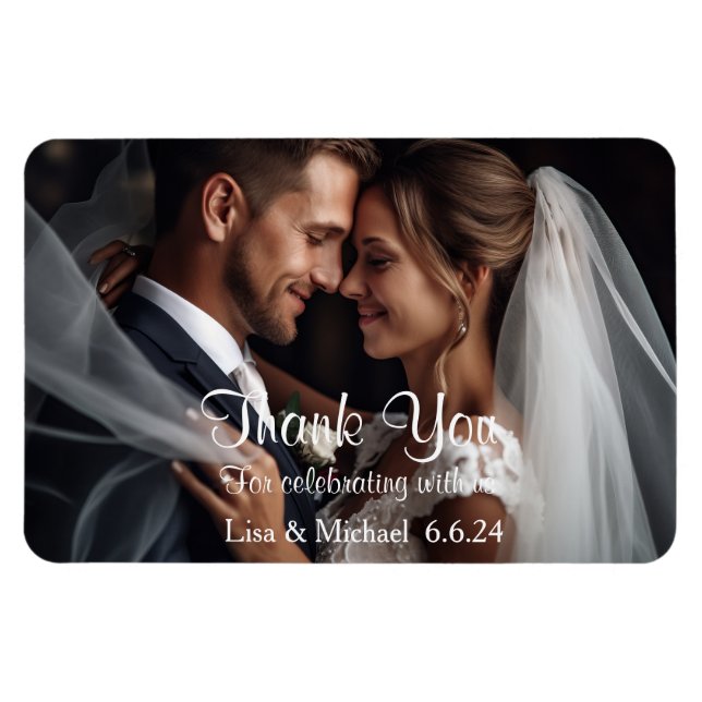 Custom Wedding Thank You Magnet (Horizontal)