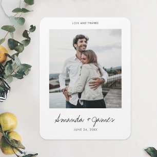 Custom Wedding Thank You Photo Magnet