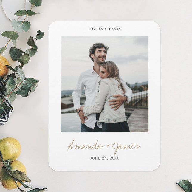 Custom Wedding Thank You Photo Magnet (Creator Uploaded)