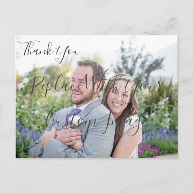 Custom Wedding Thank You Postcard (Front)