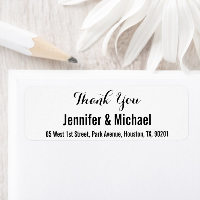 Custom Wedding Thank You Return Address Label (Insitu)