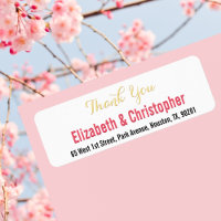 Custom Wedding Thank You Return Address Label
