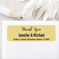 Custom Wedding Thank You Return Address Label