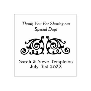 Custom Wedding Thank You Rubber Stamp