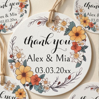 Custom Wedding Thank You Tags | Personalized Gift