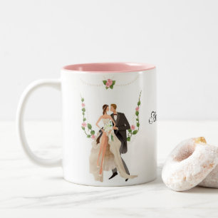 Custom Wedding Two-Tone Coffee Mug