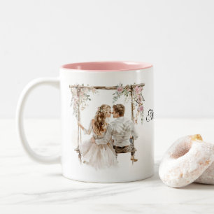 Custom Wedding Two-Tone Coffee Mug