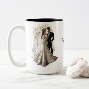 Custom Wedding Two-Tone Coffee Mug