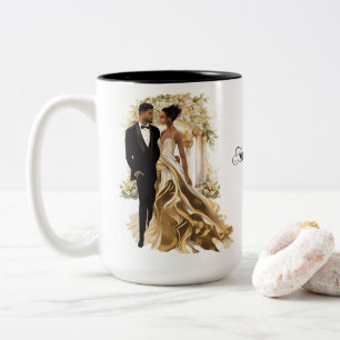 Custom Wedding Two-Tone Coffee Mug