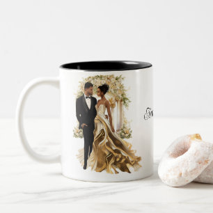 Custom Wedding Two-Tone Coffee Mug