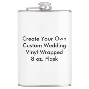 Custom Wedding Vinyl Wrapped Flask