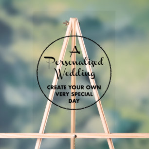 Custom Wedding Welcome Sign 18" x 12" Acrylic