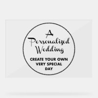 Custom Wedding Welcome Sign 24" x 36" Acrylic