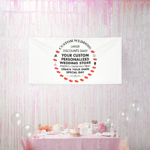 Custom Wedding Welcome Sign 4' x 8' Vinyl Banner