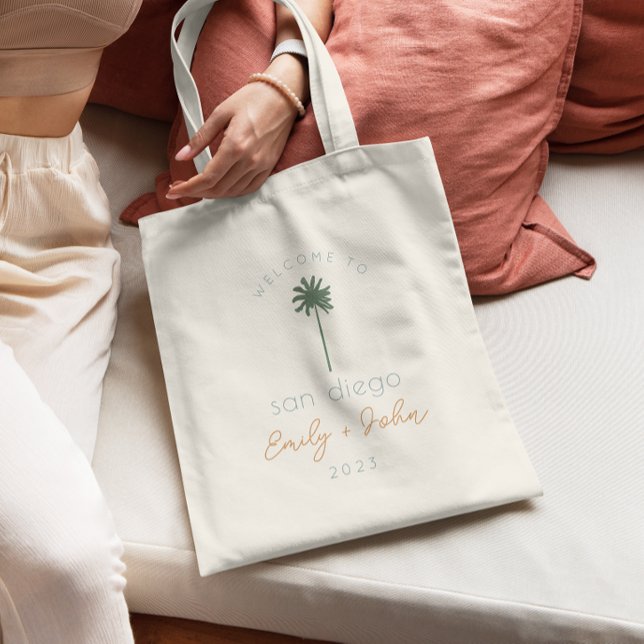 custom wedding welcome to San Diego tote bag (Creator Uploaded)