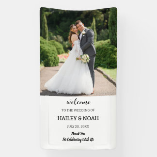 Custom Wedding Welcome with Picture, Engagement  Banner