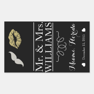 custom Wedding wine bottle label table centre lips