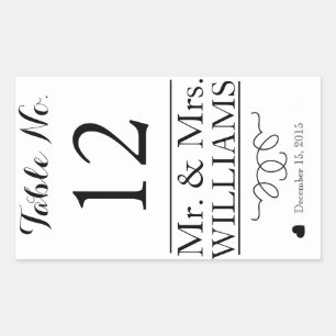 custom Wedding wine bottle label table number