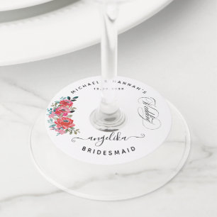 Custom Wedding Wine Glass Tags