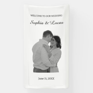 Custom Wedding With Names and Date, Wedding  Banner