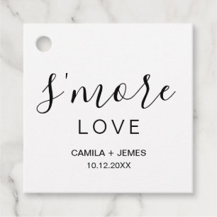Custom weeding S'more Love Favour Tags