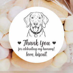 Custom Weimaraner Dog Wedding Favour Stickers