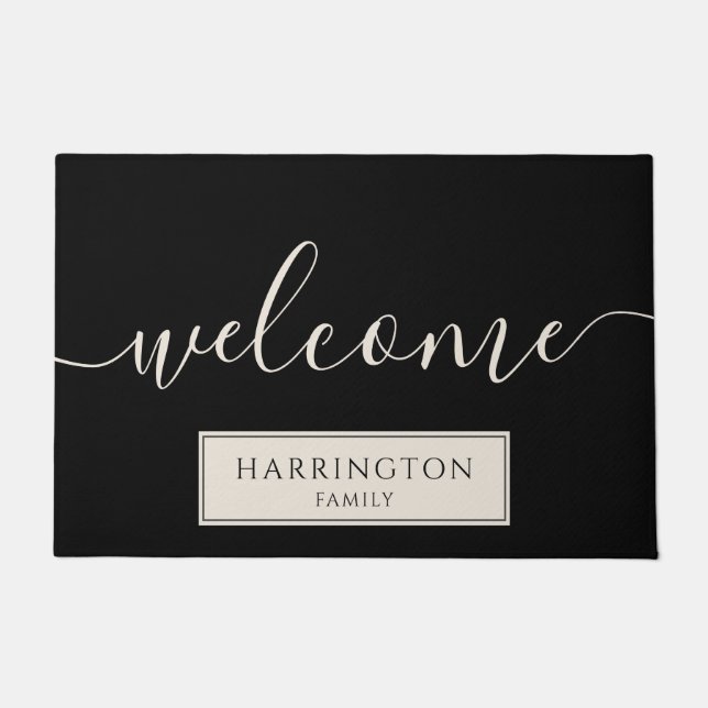 Custom Welcome Family Name  Doormat (Front)