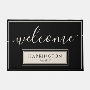 Custom Welcome Family Name  Doormat