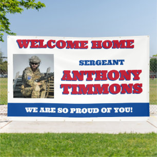 Custom Welcome Home Military Banner   Deployment