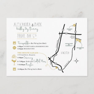 Custom Welcome Map Card for ALEX & MARK