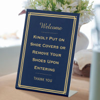 Custom Welcome Please Remove Your Shoes Navy