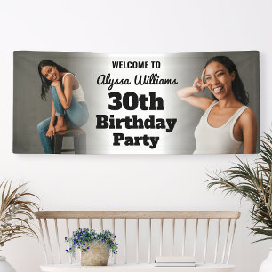 Custom Welcome Sign 30th Birthday Photo Banner